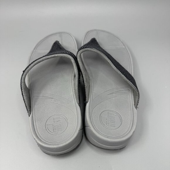 Fitflop Women's Electra Classic Thong Pewter Sequin Flipflop Size 8 Silver - Picture 6 of 8